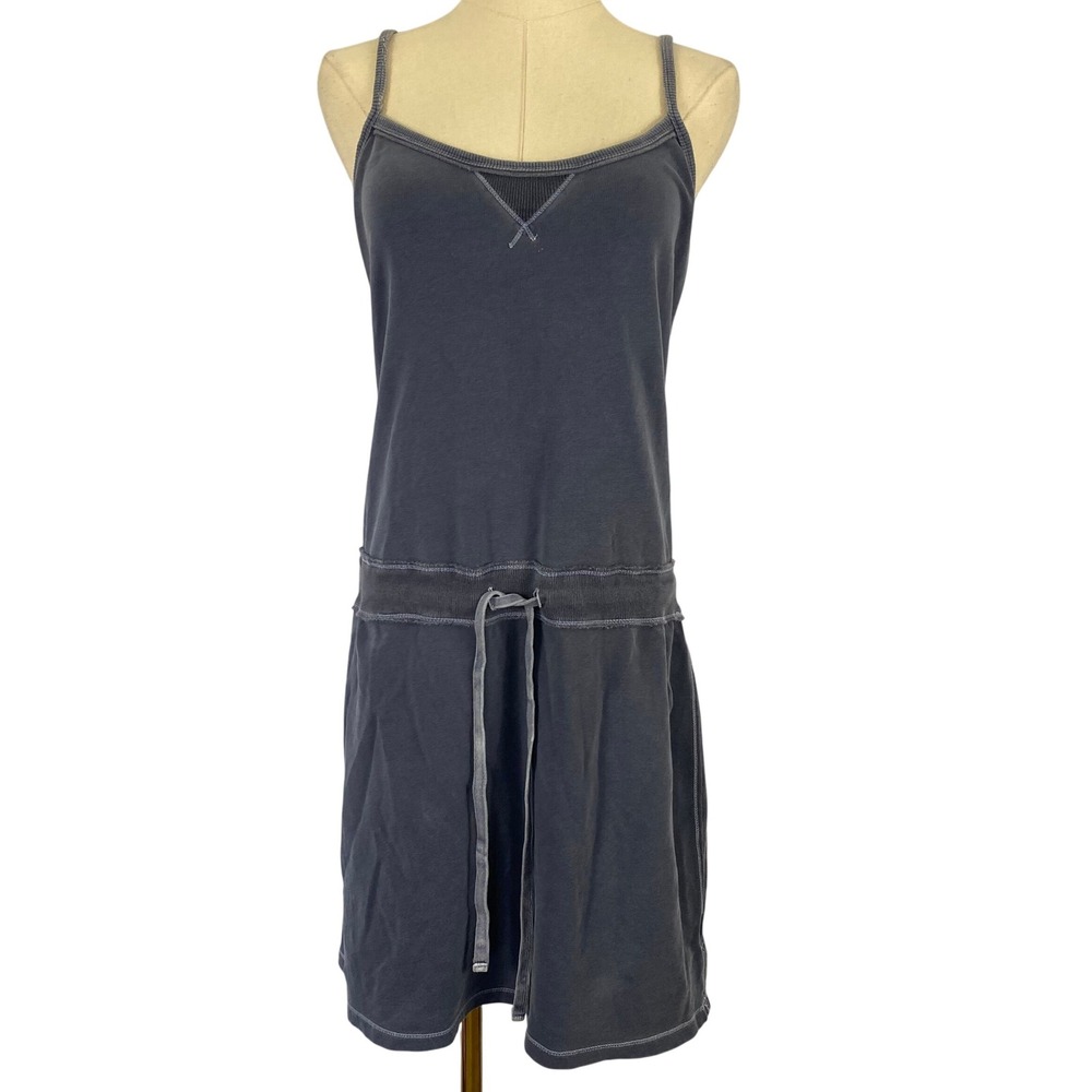 Y2K GAP Medium Blue Cami Tank Lounge Dress with Drawstring Waist